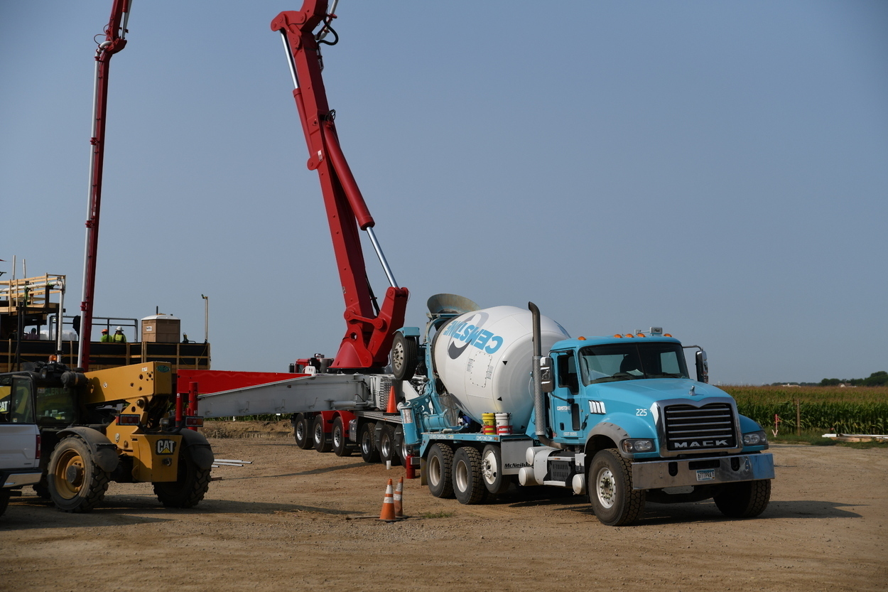 Cement truck delivery
